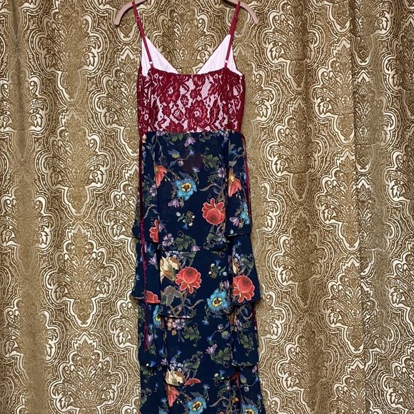 •fridayiminlove• {Cascade Dreams} Maxi Dress (navy / burgundy) - Picture 17 of 17